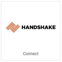 Imagen: Logotipo de Handshake. Botón en el que se lee Conectar