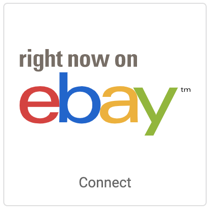 Logotipo de eBay. Botón en el que se lee Conectar