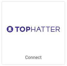 TopHatter logo. Button that reads, Connect