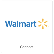 Walmart logo. Button that reads, Connect