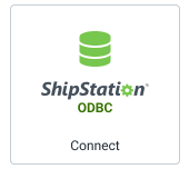 Logotipo de ShipStation O D B C en el mosaico con un botón que dice "Conectar".