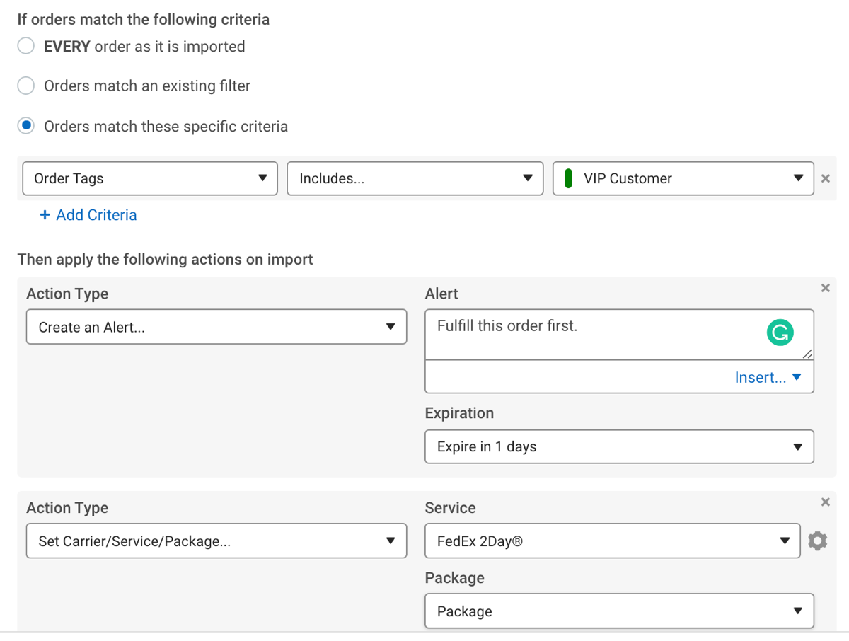 Automation Rule: tag shows Frequent Buyers Club