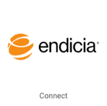 Logotipo de Endicia. Botón en el que se lee Conectar