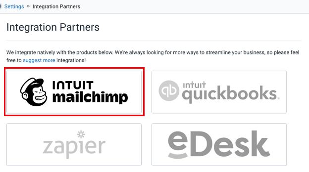 MailChimp-Logo hervorgehoben.