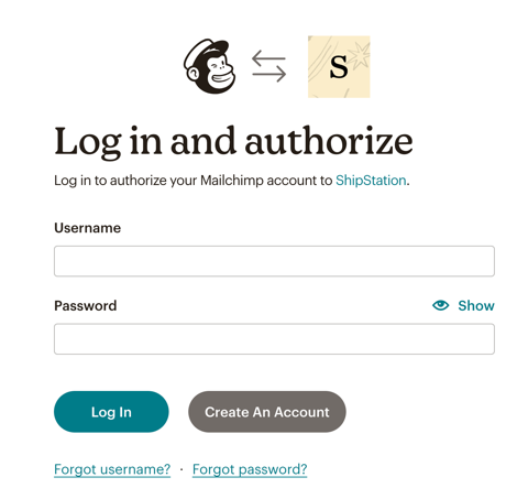 MailChimp-Anmeldung