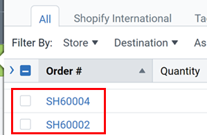 Uncombined orders are shown on the orders grid.