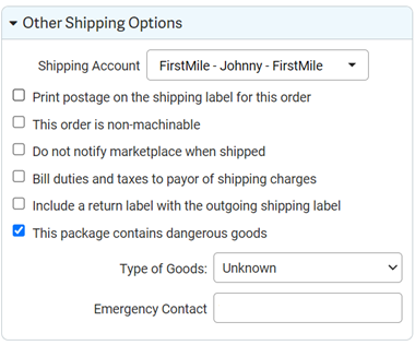 FirstMile Shipping Integration