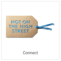 Logo von notonthehighstreet auf Kachel mit der Schaltfläche „Verbinden“