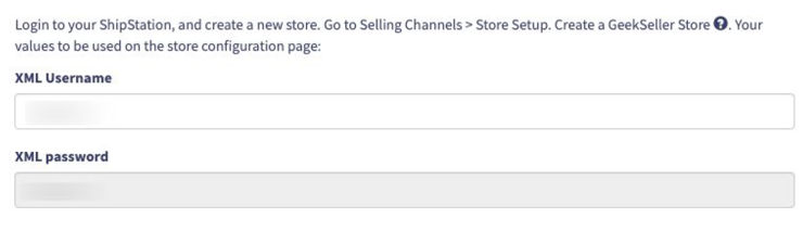 Image : champs GeekSeller pour entrer la clé API XML et le secret API