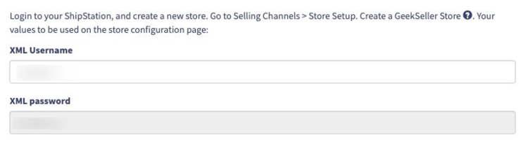Image: GeekSeller Fields to enter XML API Key & API Secret