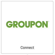 Image : logo de Groupon. Bouton indiquant « Connexion »