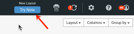 La barra de herramientas tiene un botón de Probar ahora, en Nuevo diseño