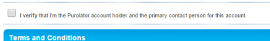 Purolator obtain key verification