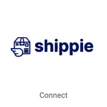 Logo Shippie sur une vignette carrée, le bouton indique Connexion.