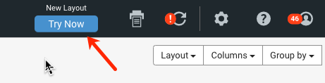 La barre d'outils affiche un bouton Essayer maintenant sous Nouvelle version de ShipStation