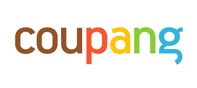 Coupang-Logo auf quadratischer Kachelschaltfläche