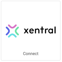 xentral-Logo. Schaltfläche mit der Aufschrift „Verbinden“