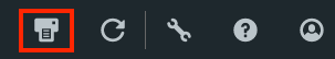 Top right toolbar with the label printer icon highlighted.