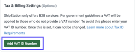 Shows Add VAT ID Number button