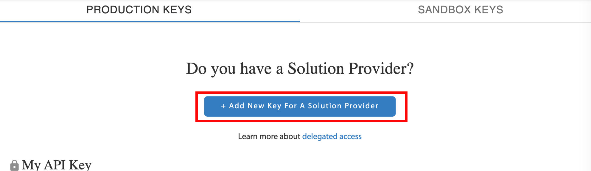 ¿Tienes un botón de proveedor de soluciones marcado?