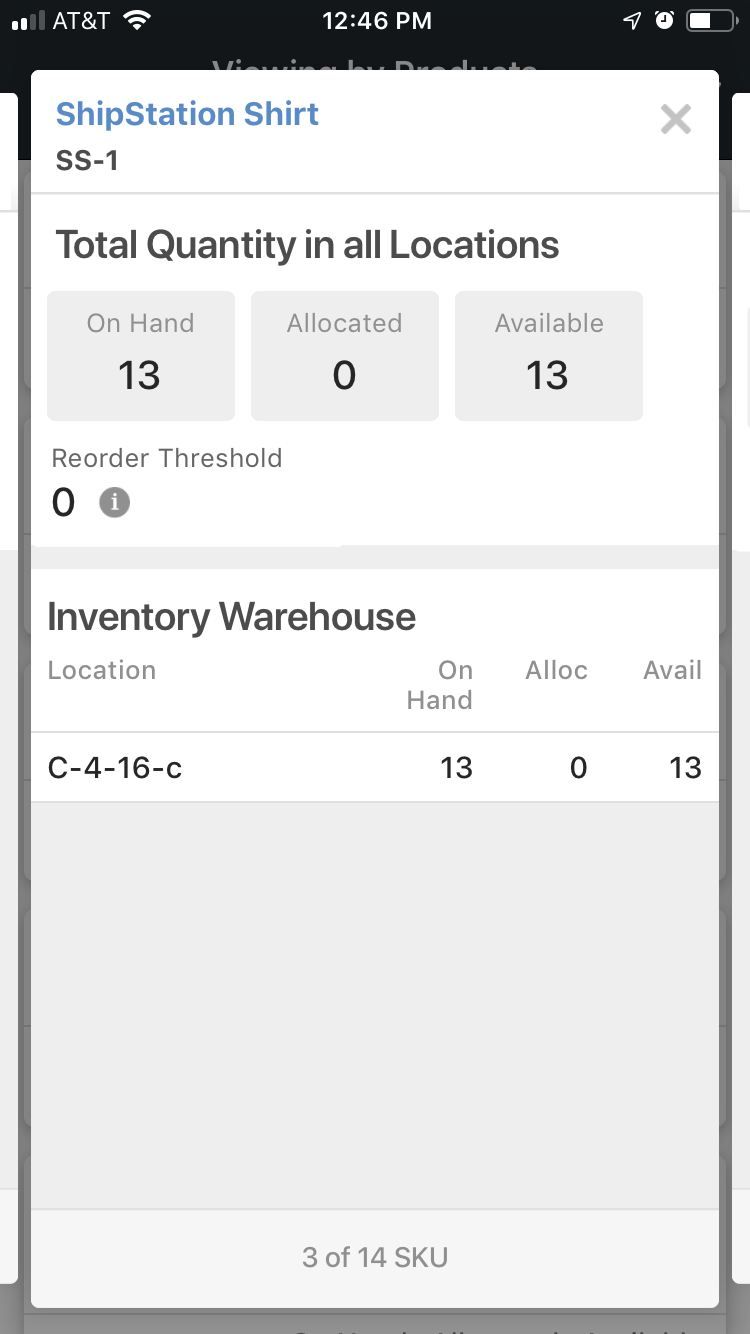 Fenêtre pop-up Informations sur le produit dans l'application mobile.