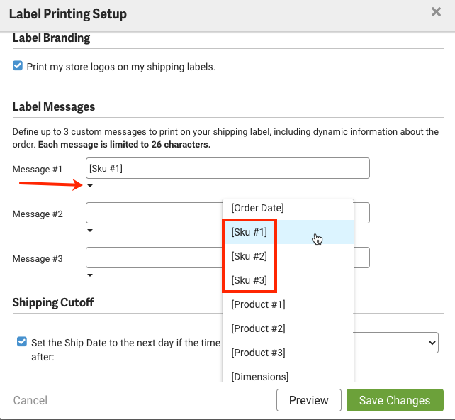 How Do I Add A Sku Or Po Number To A Label Shipstation Help U S