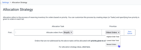 Close up of Prioritize panel for saved allocation task. Red box highlights Edit and Remove buttons.