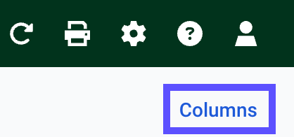 Columns button highlighted in the ShipStation UI.