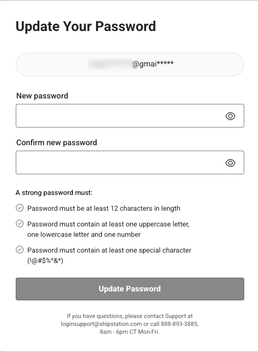 Settings, Account, MY PROFILE option. Change Password options