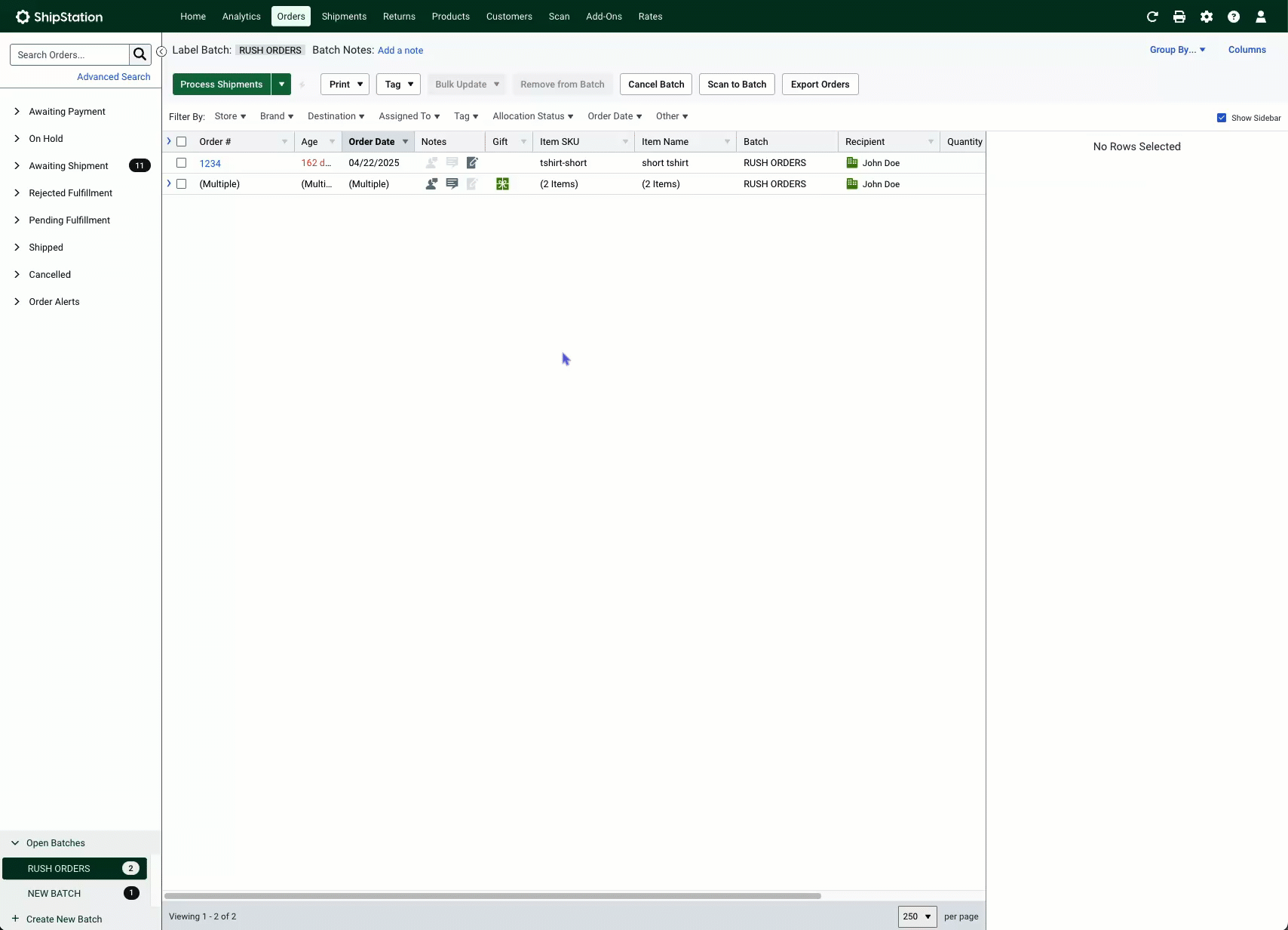 Screen recording of cursor clicking the Scan to Batch button.
