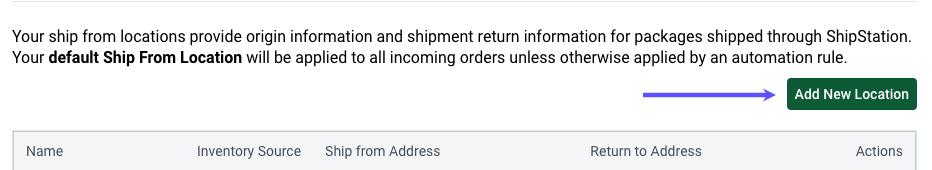Closeup of Ship From Locations. Red arrow points to + Add a Ship From Location button.
