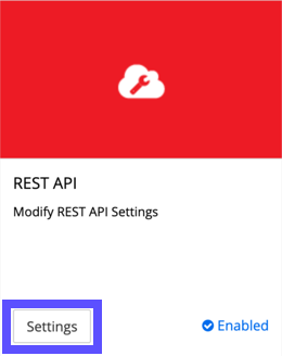 3dcart rest API with Settings button highlighted.
