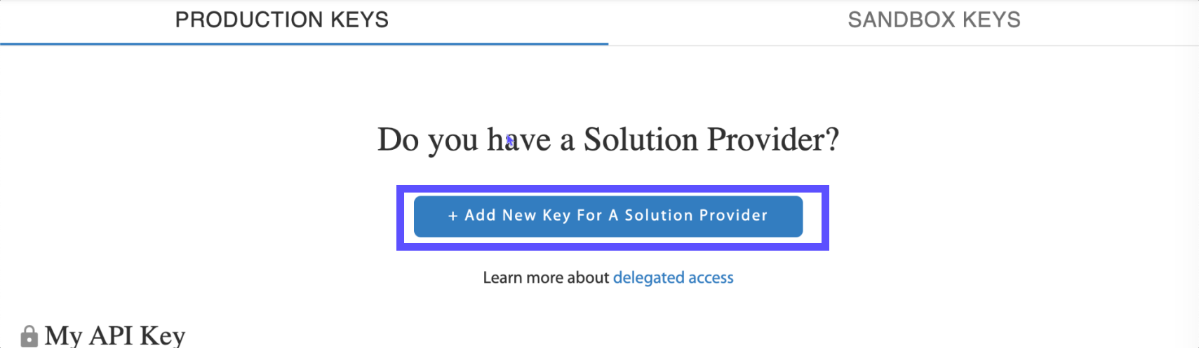 Do you have a solution provider button marked