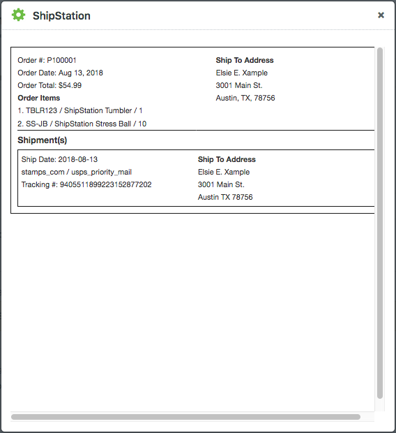 Zendesk Order History pop-up