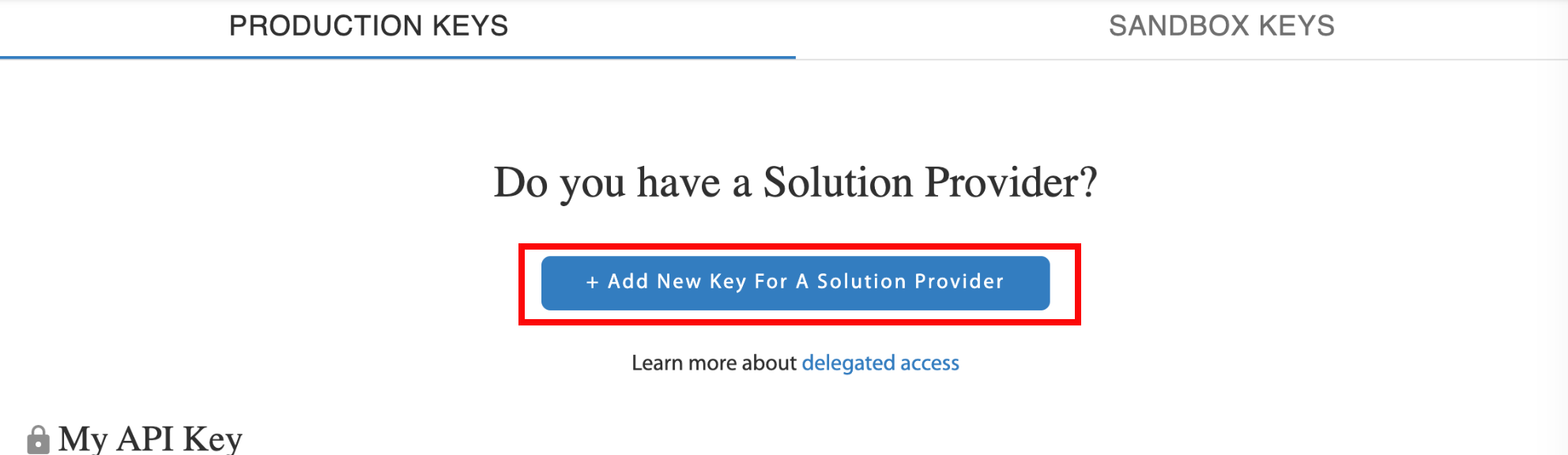 Do you have a solution provider button marked
