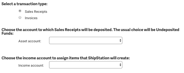 QuickBooks Online configure menu first page.