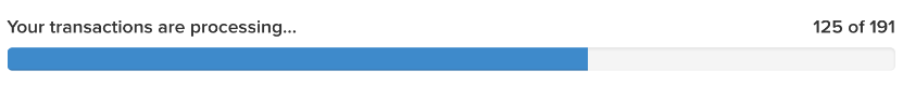 QuickBook Process status bar