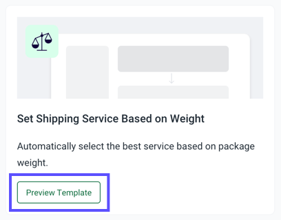 Shows the Preview Template button marked