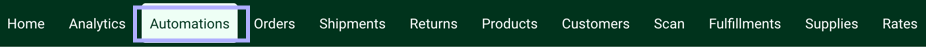 Shows the Automations tab in the toolbar