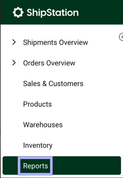 Analytics sidebar menu with Report option highlighted.