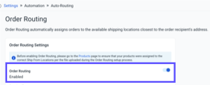 Auto-Routing Settings. Shows toggle is on so Auto-Routing is enabled
