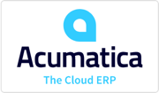 Logo Acumatica sur bouton en forme de vignette carrée
