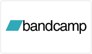 Logotipo de Bandcamp. Botón en el que se lee Conectar