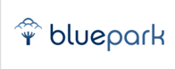 Logotipo de Bluepark en el botón de mosaico cuadrado