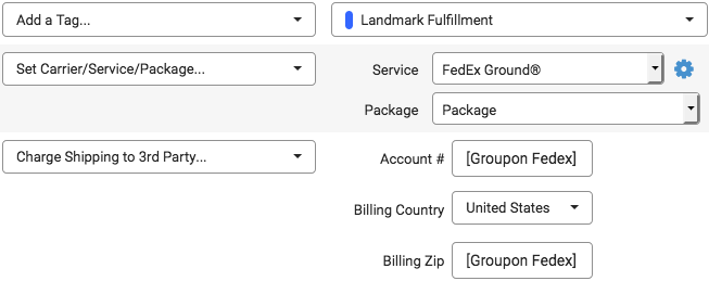 Groupon Lankmark fulfillment automation rules.