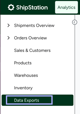 Analytics sidebar menu with Report option highlighted.