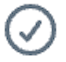 white circle with checkmark inside