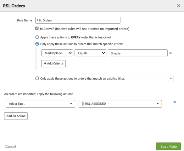 Rakuten Automation Rule