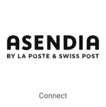 Asendia logo on square tile button that says "Connect"