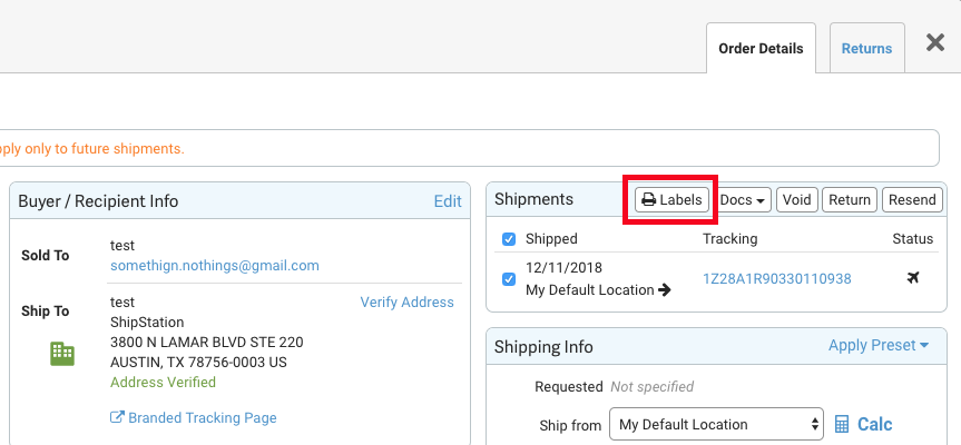 Print Labels – ShipStation Help U.S.